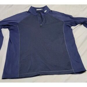 KJUS Curve Half Zip Pullover Mens 50 Medium Blue Performance Golf Stretch